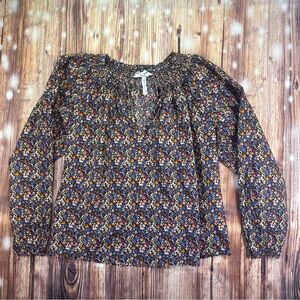 Apiece apart Esparta floral blouse Organic Cotton Size Small